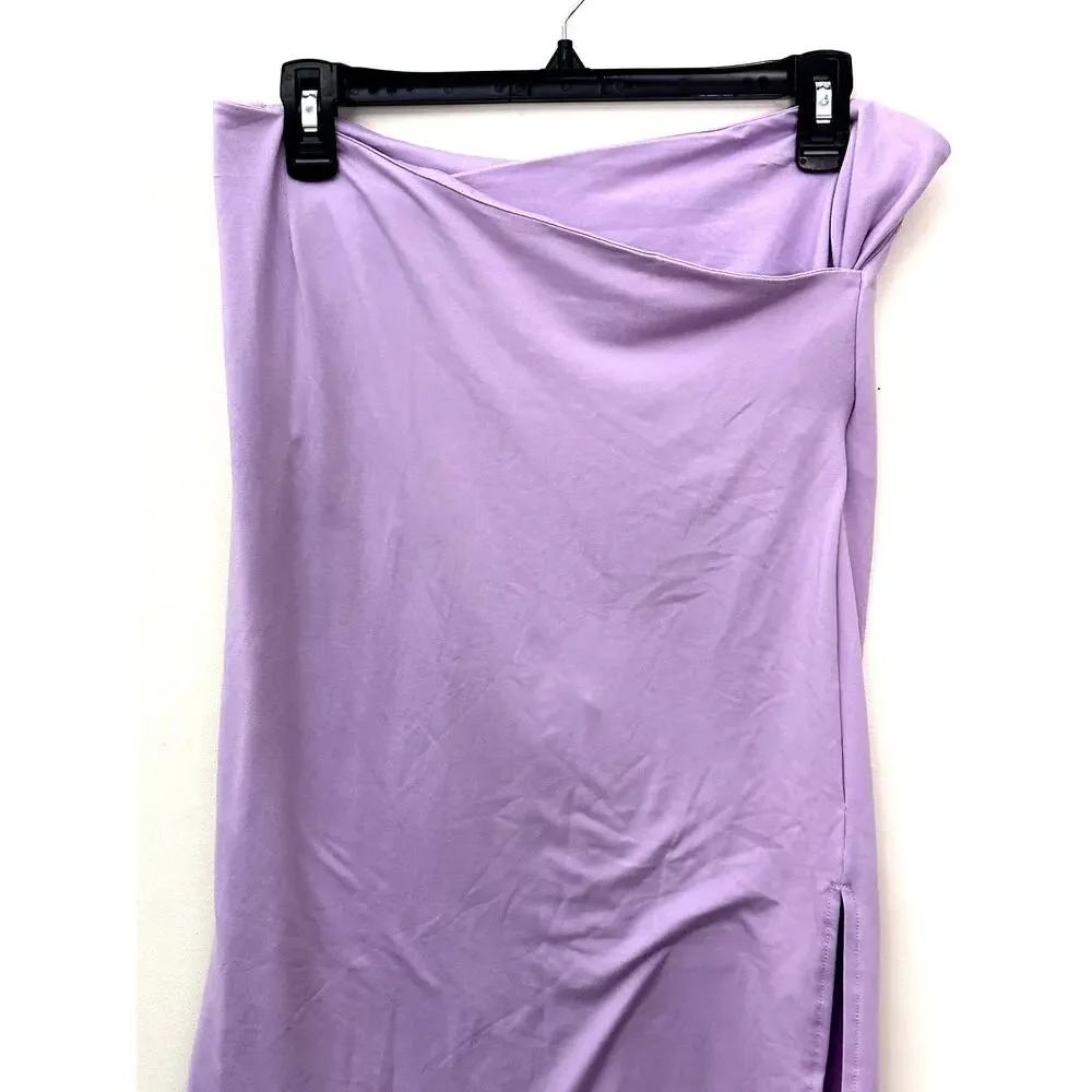 Vero Moda  Purple Above Knee Bodycon Skirt Side Slit Back Zip S NWT Streetwear